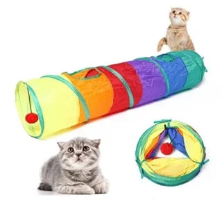 Brinquedo Para Pets Túnel Labirinto Para Gatos Colorido