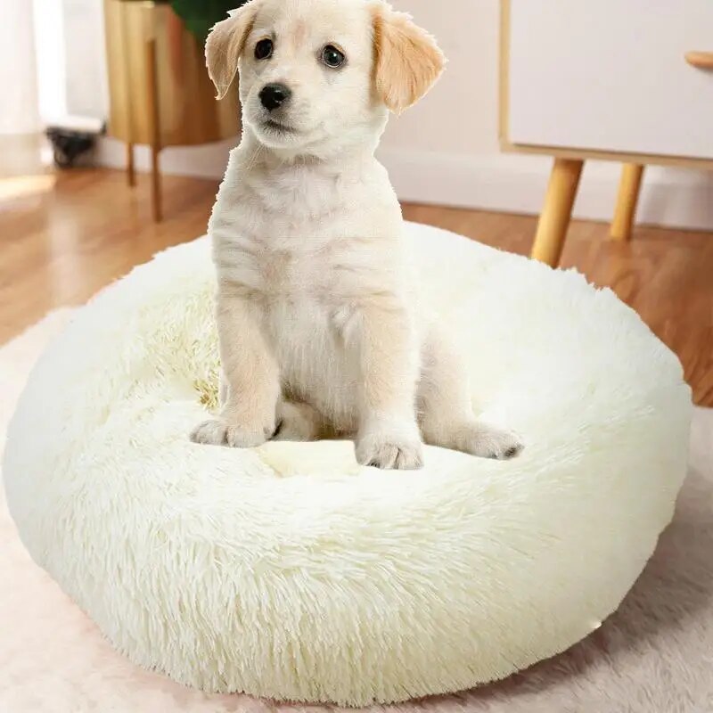 Cama Redonda para Cão e Gato Macia com Aquecimento