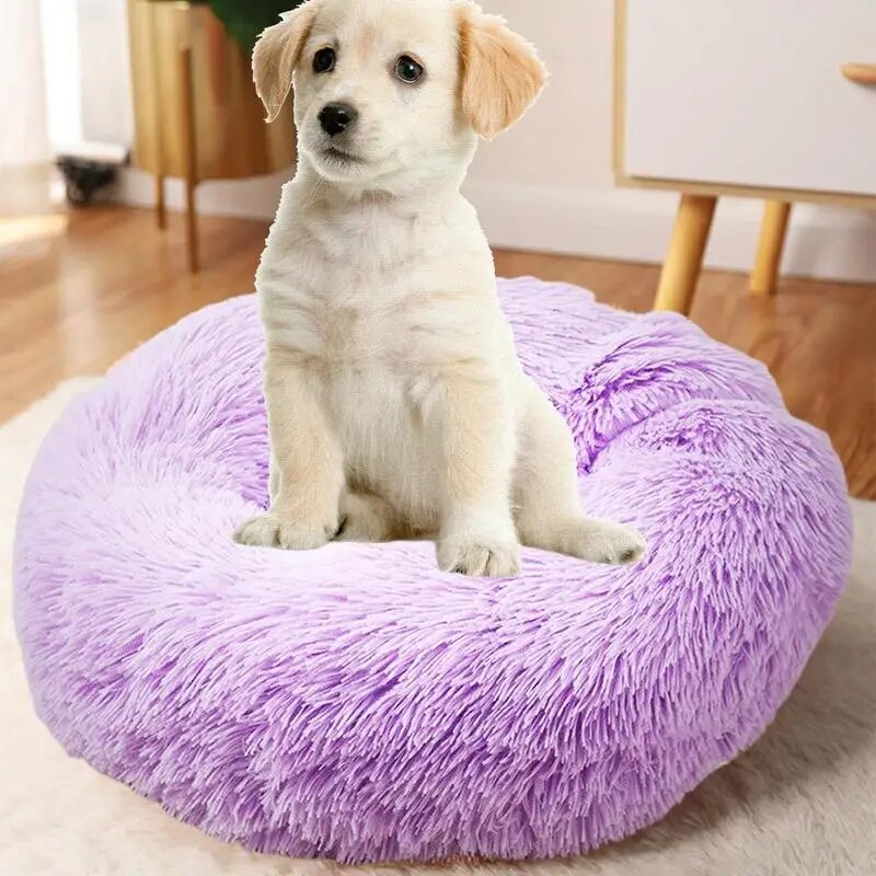 Cama Redonda para Cão e Gato Macia com Aquecimento