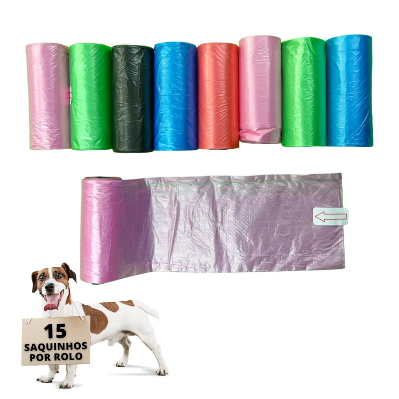 Kit 36 Rolinhos C/ 15 Sacos De Lixo Coco para Gato E Cachorro